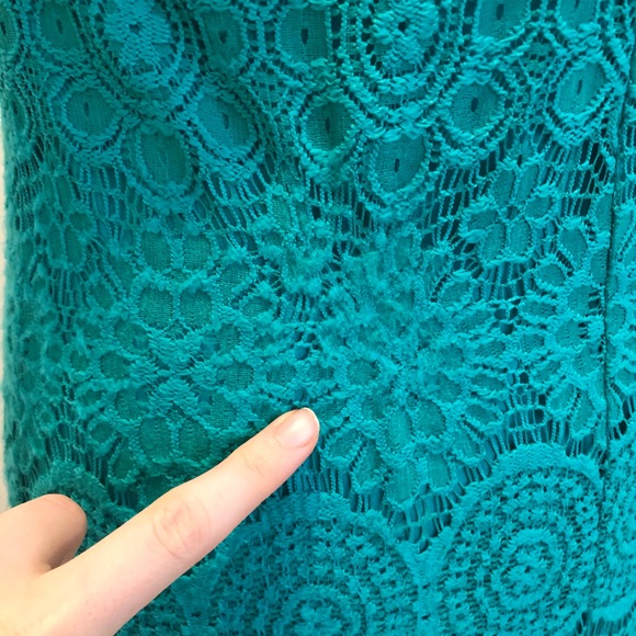 LAUNDRY TURQUOISE LACE BUSINESS/CASUAL DRESS - Picture 5 of 5